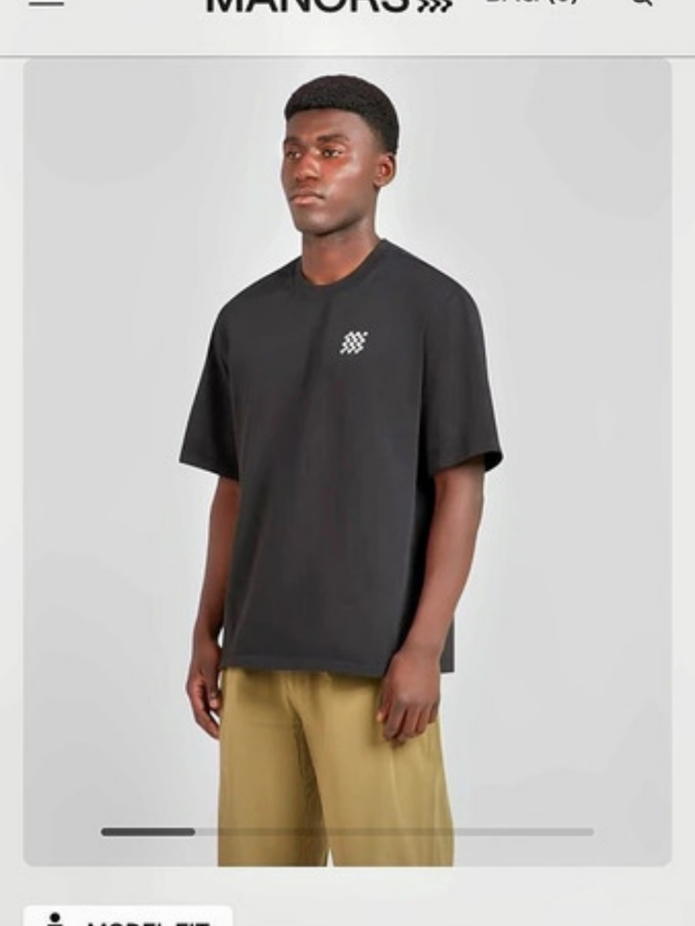 Manors Men's Black Short Sleeve Tee